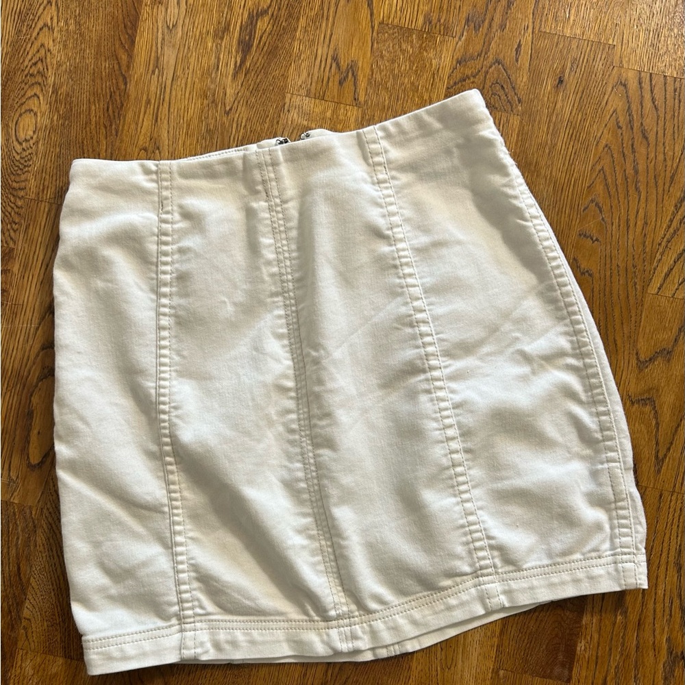 Free People White Mini Skirt